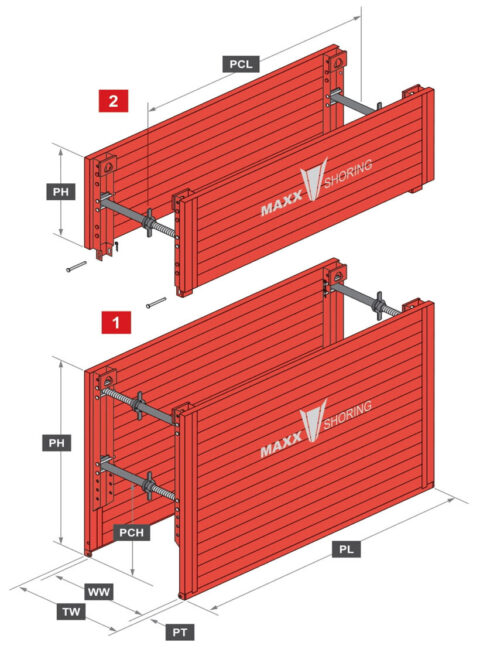 Backhoe Boxes Trench Boxes - Maxx Shoring | Sheet Steel Piling